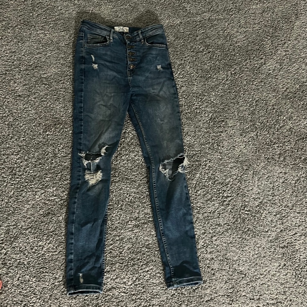 Free people ripped skinny jeans